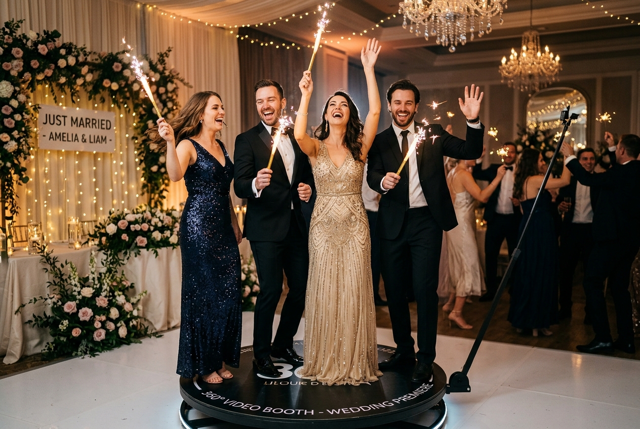 Hue Moments 360 Video Booth at a luxury event